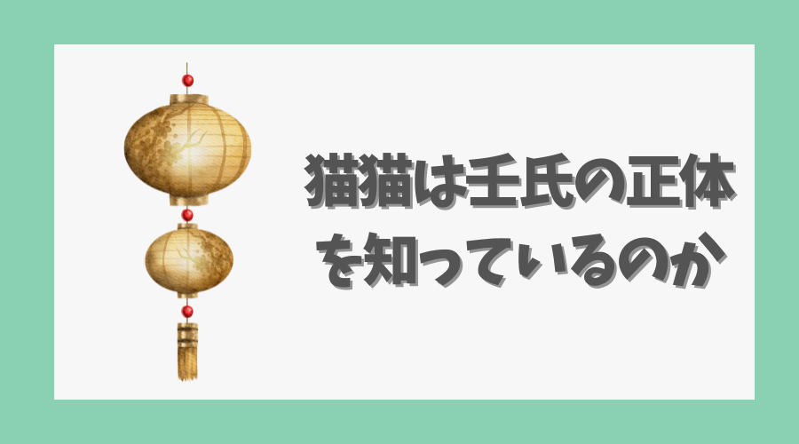 猫猫は壬氏の正体を知っているのか